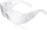 Clear Safety Goggles with ANSI Anti-Scratch Clear Lens; Adjustable Temples. Pack of 12 Glasses with Scratch-Resistant Lenses. Eyewear for Men and Wome