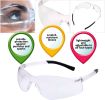 Pack of 12 Safety Glasses with Clear Anti Scratch Resistant Wrap-Around Lens One Size ANSI CE Safety Eyewear Protective Safety Spectacles Transparent