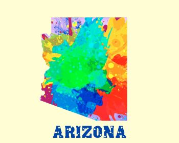 Set of 4 Coasters Arizona (Full Color: Varies)