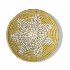 Natural Woven Seagrass Basket Bowl (Style: White Flower)