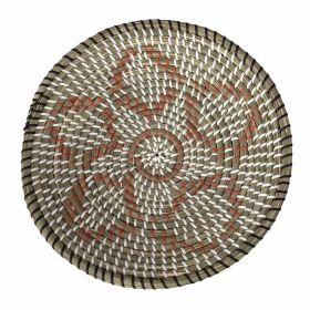 Natural Woven Seagrass Basket Bowl (Style: Red Star)