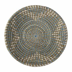 Natural Woven Seagrass Basket Bowl (Style: Teal Square)