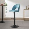 Modern Bar Stool, 25.98" Counter Height Suede Bar Stool, Counter Height Stool for Home Kitchen and Bar, Comfort Bar Stool Dining Chair