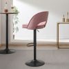 Modern Bar Stool, 25.98" Counter Height Suede Bar Stool, Counter Height Stool for Home Kitchen and Bar, Comfort Bar Stool Dining Chair