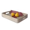 Rectangular Rattan Wicker Serving Trays with Handles | Handcrafted Breakfast, Food, Dish, Coffee, Bread Serving Baskets for Home and Restaurants